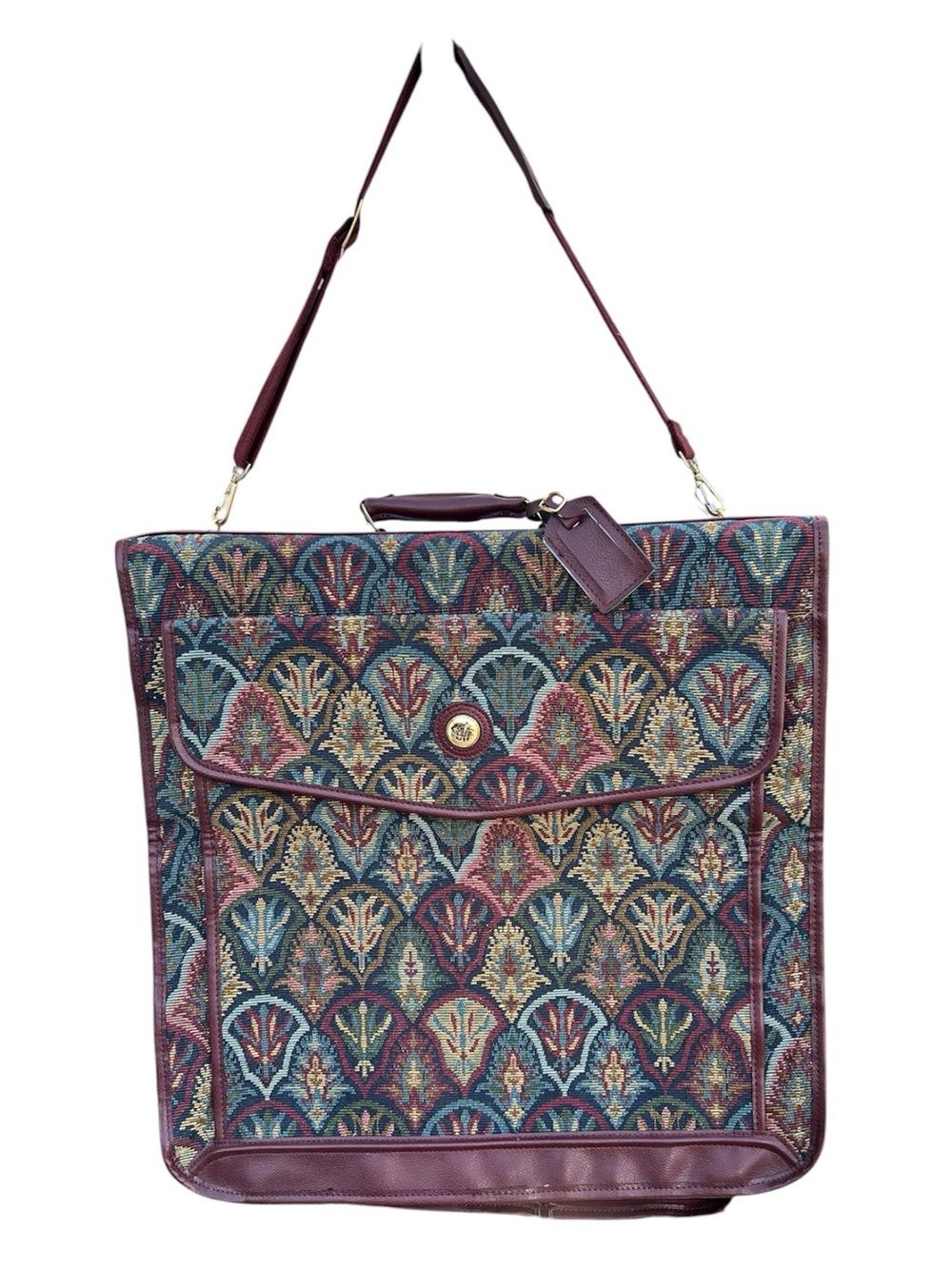 Diane Von Furstenberg Tapestry Travel Tote Bag in Burgundy